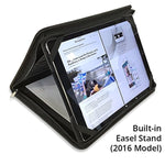 Universal Business Leather Portfolio For All Tablets Up To 9 5X12 5 Ipad Pro12 9 9 7 12 3 4 Air Mini 2017 Microsoft Surface Pro 3 4 Samsung Galaxy With Built In Easel Stand