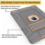 Hybrid Shockproof Drop Protection Cover With Kickstand For Ipad 9Th Generation Case Ipad 8Th Generation Case Ipad 7Th Generation Case