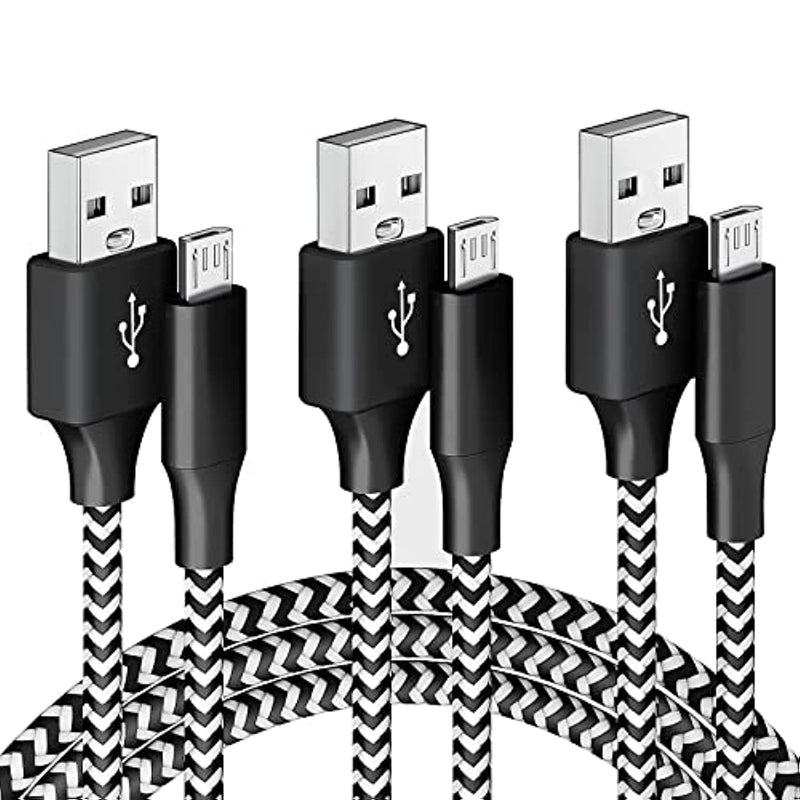 3 Pack Nylon Braided Charging Cables For Smartphones And More