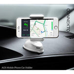 Connekto Mobile Phone Car Holder A05 Universal White Smartphone Retractile Cradle Grip For Vehicle Car Rotates Tilts Compatible