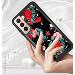 Kkpai Compatible With Samsung Galaxy S21 Case Roses Design Heavy Duty Shockproof Bumper Protective Phone Cover Full Body Sturdy Anti Scratch Armored Cute Case For Women And Girls Flowers Black