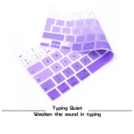 Spanish Language Esp Skin Silicone Keyboard Cover For Macbook Air 13 Inch 2020 With Touch Id Modle A2179 And A2337 M1 Chip Us Layout Keyboard Accessories Protector Ombre Purple