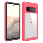 Coveron Full Body Cover Designed For Google Pixel 6 Pro Case Clear Heavy Duty Rugged Anti Slip Guard Pink