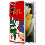 Compatible With Samsung Galaxy S21 Ultra S30 Ultra Christmas Case Merry Christmas Tree Santa Snowmen Cute Case For Women Girls Soft Tpu Shockproof Aesthetic Pattern Protective Phone Case For Samsung