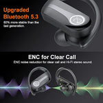 Bluetooth 5.3 Over-Ear Earhooks Headset with LED Display