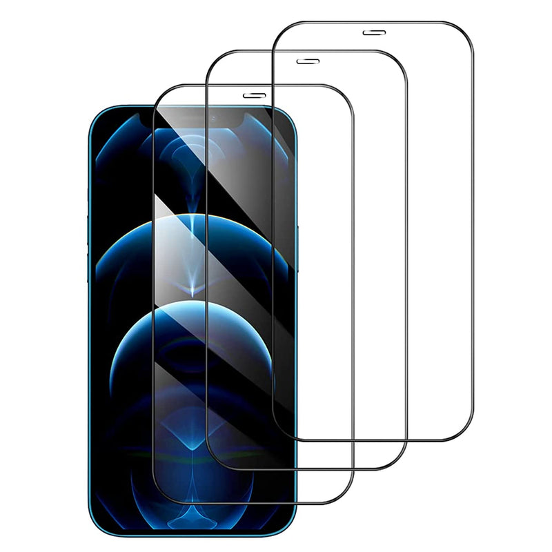 Youngkits Glass Screen Protector Designed For Iphone 12 Pro Max Edge To Edge Coverage Full Protection Durable Tempered Glass Compatible Iphone 12 Pro Max Guidance Frame Include 3 Pack