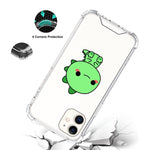 Ziye Case Compatible With Iphone 13 Pro Max Fashion Luxury Cute Clear Green Dinosaur Cartoon Pattern Design For Girly Women Shockproof Protective Hard Back Cover Iphone 13 Pro Max 6 7 Inch 2021