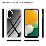Compatible With Samsung Galaxy A13 5G Case Clear Pc Back Shockproof Bumper Cover Soft Tpu Anti Scratch Protective Silicone Phone Case Black Frame