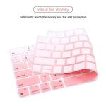 Keyboard Cover For 2021 Apple Imac 24 Inch Magic Keyboard With Touch Id Imac 24 Inch 2021 Accessories Ultra Thin And Waterproof Keyboard Skin For Imac 24 Inch A2449 A2450 Gradient Pink