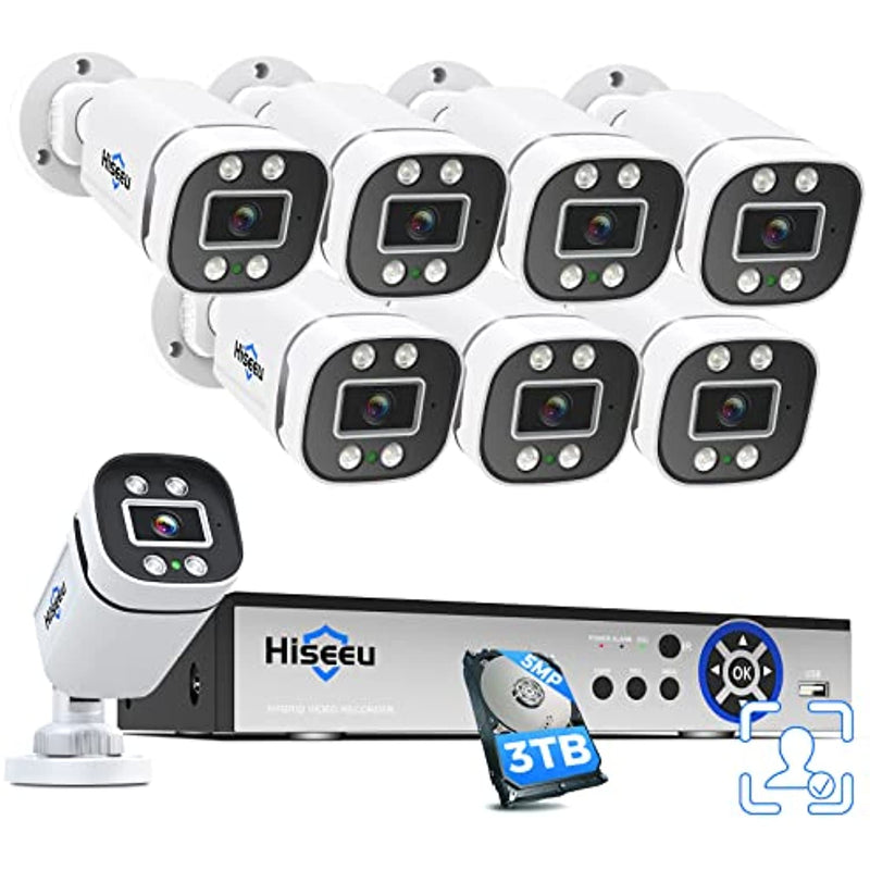 5Mp 8Ch Security Camera System With 3Tb Hdd For 7 24 Recording