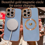 Cute Love Heart Soft Back Cover Raised Full Camera Lens Protection Case for iPhone 14 Pro Max 539