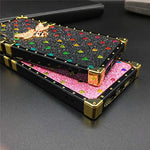 Compatible With Iphone 13 Pro Max Case Phoeacc Luxury Bling Bee Square Phone Case Women Girls Love Heart Glitter Trunk Box Shockproof Cover Case Black