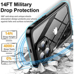 Full Body Shockproof Protective Case with Built in 9H Tempered Glass Screen Protector for iPhone 14 Pro Max 633