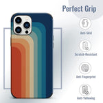 Custype Compatible With Iphone 13 Pro Case Leather Printed Pattern Soft Slim Anti Slip Shockproof Protective Cover Case Replacement For 6 7 Inch Rainbow