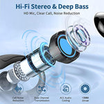 Stereo Bass Bluetooth Earbuds with Earhooks, IP7 Waterproof