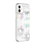 Kate Spade New York Protective Hardshell Case For Iphone 12 Iphone 12 Pro Daisy Iridescent Foil White Clear Gems