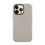 Casetify Leather Case Compatible With Magsafe For Iphone 13 Pro Stone Grey