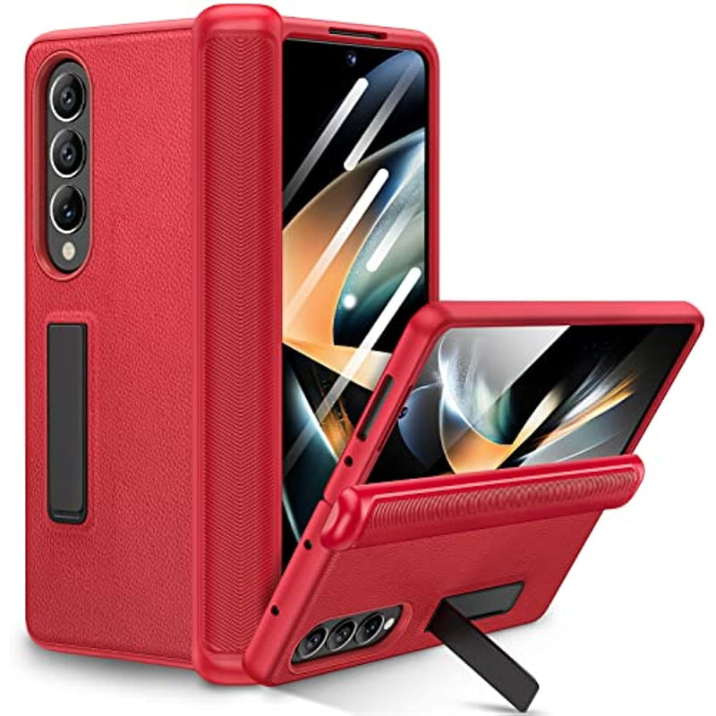 Built In Screen Protector Pu Leather Protective Stand Case For Samsung Galaxy Z Fold 4