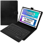 2 In 1 Leather Folio Cover Bluetooth Wireless Keyboard With Hotkeys Case For 7 7 9 8 Tablets Universal Fit