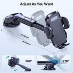 Phone Holder for Car Dashboard, Windshield & Air Vent Compatible with iPhone 14 13 12 11 Pro Max & All Phones 1197