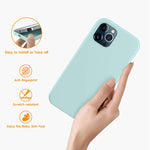 Dtto Compatible With Iphone 12 Pro Max Case Full Covered Silicone Rubber Cover Enhanced Camera And Screen Protection With Honeycomb Grid Cushion For Iphone 12 Pro Max 6 7 2020 Mint Green