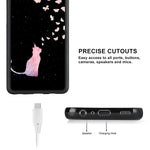 Compatible With Samsung Galaxy A12 Case Built In Screen Protector Anti Slip Shockproof Protective Case For Samsung Galaxy A12 Cat And Butterfly