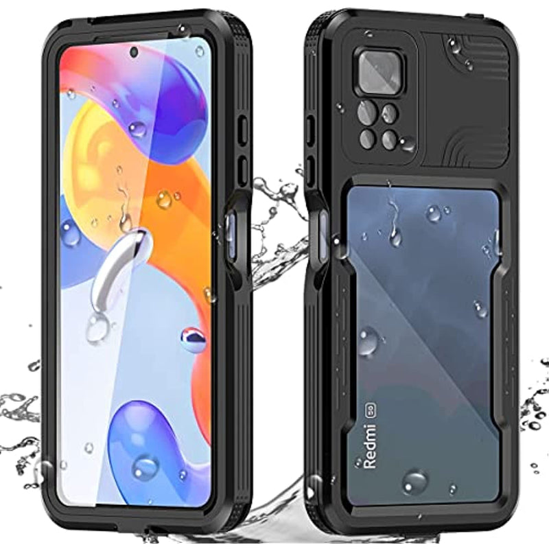 Waterproof Xiaomi Redmi Note 11 Pro 5G Case Clear With Built In Screen Protector