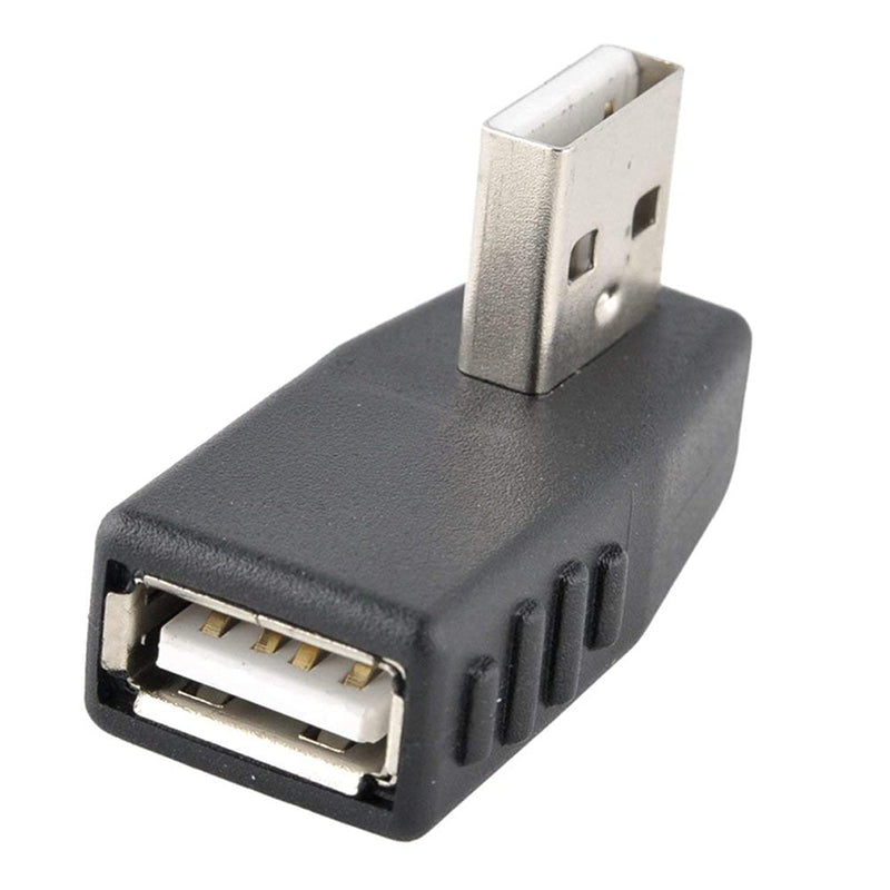 New Usb 2 0 A Male To Female Right Angle Adapter Convertor Black