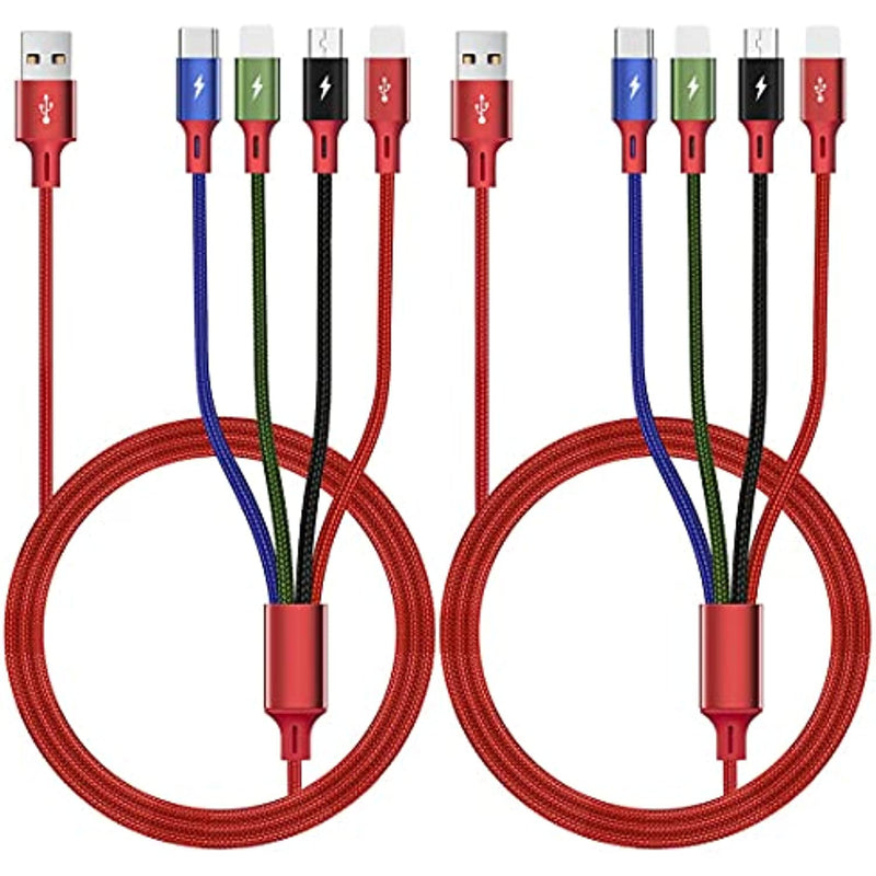 3 5A 4 In 1 Fast Charger Cable Multi Charging Cord Usb Cable Adapter