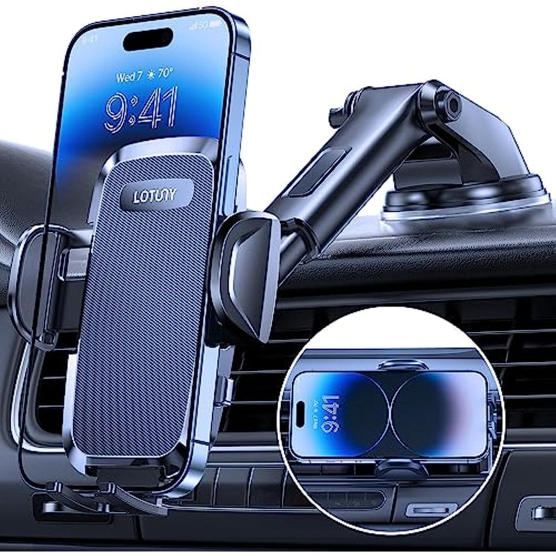 Phone Holder for Car Dashboard, Windshield & Air Vent Compatible with iPhone 14 13 12 11 Pro Max & All Phones 1192