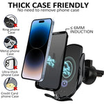15W Fast Charging Phone Holder Mount for iPhone 14 13 12 11, Samsung Galaxy S23+ S22, etc. 225