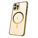 Luxurious Magnetic Cases Compatible With Iphone 13 Iphone 13 Pro And Iphone 13 Pro Max Magnet Transparent Colored Frames Camera Hole Protection Shockproof Eco Friendly Iphone 13 Pro Max Gold