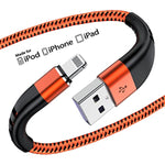 3 Pack Iphone Charger 6Ft Long Lightning Cable Strong Nylon Braided