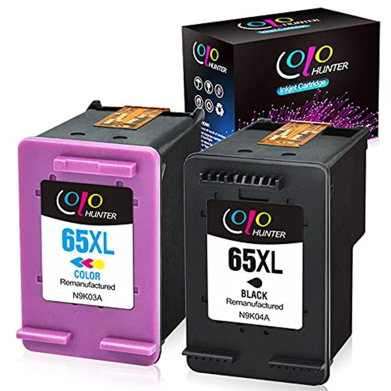 Ink Cartridge Replacement For Hp 65 65Xl To Use With Envy 5055 5052 5058 Deskjet 3755 2655 3720 3722 3723 1 Black 1 Color Combo Pack