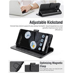 PU Leather Flip Folio Case with Card Holders RFID Blocking Kickstand for Google Pixel 7 Pro 5G