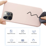 Magnetic Cover Case Compatible With Iphone 13 Pro Max 6 7 Inch2021 Liquid Silicone Rubber Soft Anti Scratch Microfiber Lining Full Body Protection Case For Iphone 13 Pro Max Women Girls Pink