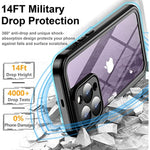 Full Body Shockproof Protective Case with Built in 9H Tempered Glass Screen Protector for iPhone 14 Pro Max 644