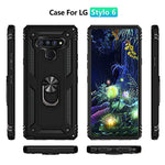 New Phone Case For Lg Stylo 6 With Magnetic Ring Holder Stand Kickstand Th