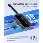4 In 1 Portable Usb C Hub Displayport 1 4 With 100W Charging Compatible With Thunderbolt 4 Usb 4 Macbook Pro Xps