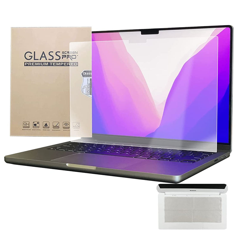 Compatible For Macbook Pro 16 Inch Screen Protector Tempered Glass Screen Film Guard For 2021 Release Macbook Pro 16 Inch Model A2485 M1 Pro Screen Protector