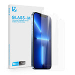 2 Pack Glass M Screen Protector For Iphone 13 Pro Max Clear Tempered Glass Full Coverage Screen Protector Film Bubble Free Anti Scratch