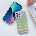 Aigomara Compatible With Iphone 13 Pro Max Case Clear Holographic Puffer Phone Case For Women Girly Aesthetic Glitter Cute Fashion Lase Rainbow Cover Designed For Iphone 13 Pro Max 6 7 Inch