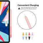 New Silicone Sleeve With 8 Nib Covers For Apple Pencil 2Nd Generation Protective Holder Skin Grip Case Suport Magnetic Charging For Apple Pencil 2Nd