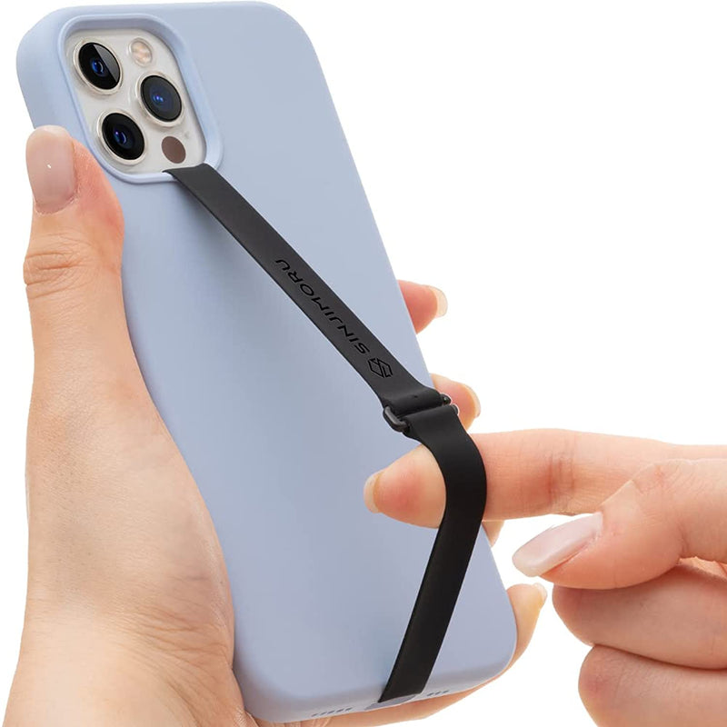 Stretching Silicone Phone Strap As Cell Phone Grip Holder Reusable Slim Cell Phone Holder For Hand With Clip For Galaxy Iphone Case Sinji Loop Clip Black 230