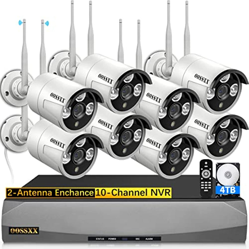 8 Channel Nvr Hd Outdoor Home Surveillance Wifi Cameras Systems With 4Tb Hdd