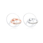 Lenoup Transparent Cell Phone Ring Holder Kickstand Bling Bling Sparkle Diamond Clear Cell Phone Finger Ring Grip Standsilver Rose Gold