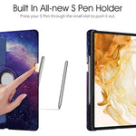Rotating Case With S Pen Holder For Samsung Galaxy Tab S8 Plus 2022 S7 Fe 2021 S7 Plus 2020 12 4 Inch