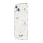 Kate Spade New York Protective Hardshell Case For Iphone 13 Mini Hollyhock Floral Clear