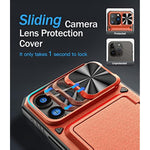 Shockproof Case with Camera Cover & Card Holder for iPhone 14 Pro Max 1323