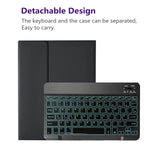 New For Ipad Mini 6 Th Generation 2021 Keyboard Leather Case 7 Colors Backlit Removable Slim Folio Cover Wireless Bluetooth Keyboard For Ipad Mini 8 3